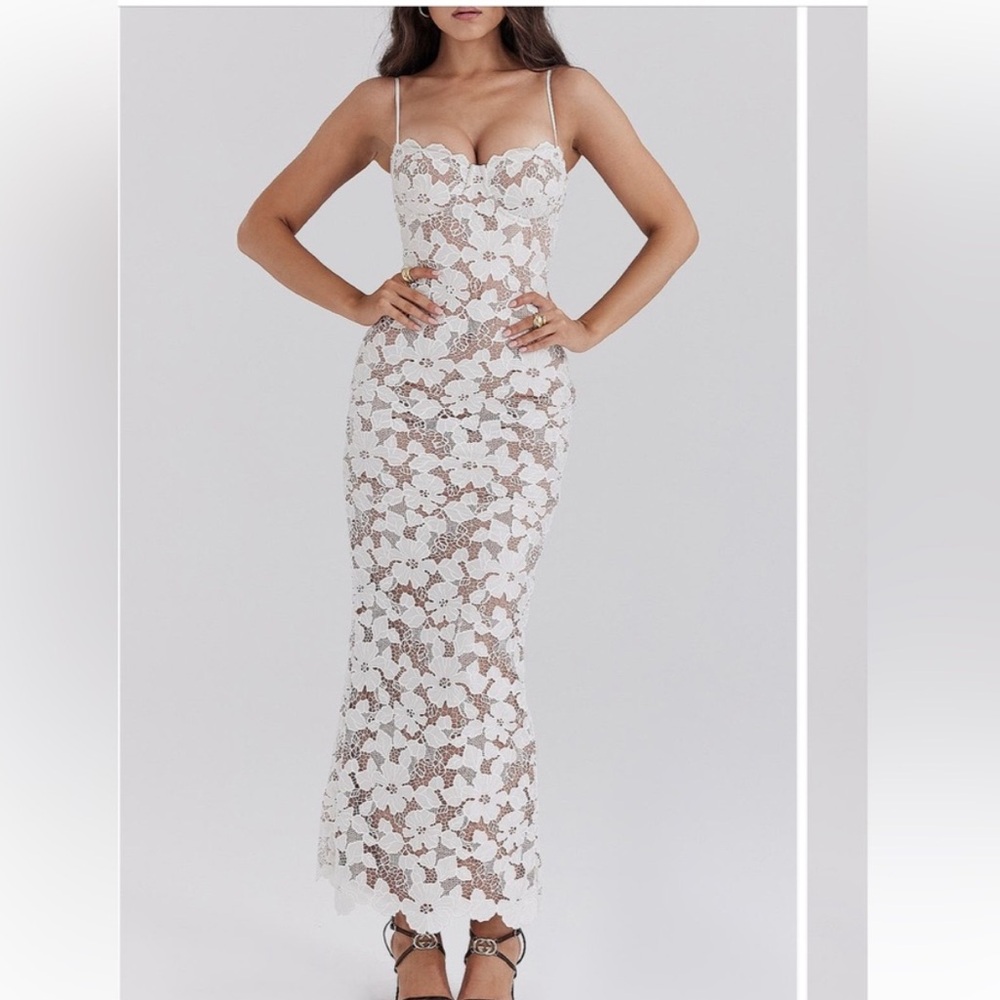 House of CB White Floral Dress